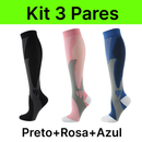 Kit 3 Pares de Meias de Compressão